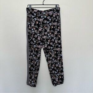 White House black market floral polyester blend jogger pants womens size s small